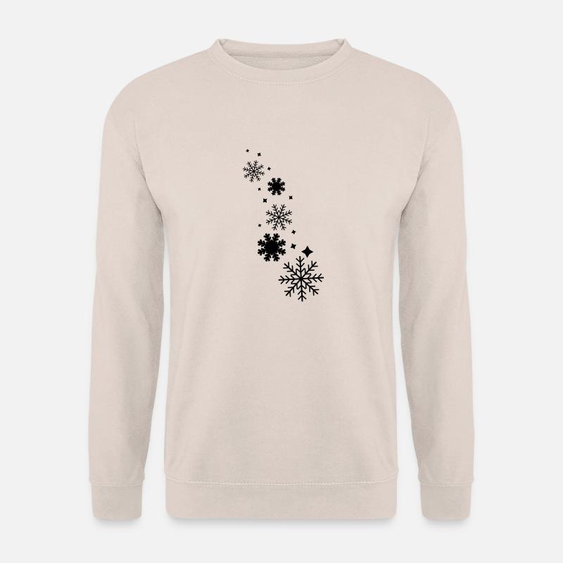 snowflakes_winter_ji1 - Unisex Pullover - Sand