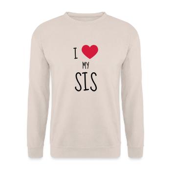 Sis Sister Soeur Schwester Sœur Friend Family - Unisex Sweatshirt - sand - Front - Alina (178cm) & Michal (187cm)