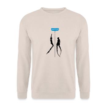 Never Alone II - Unisex Pullover - Sand - Vorne - Alina (178cm) & Michal (187cm)