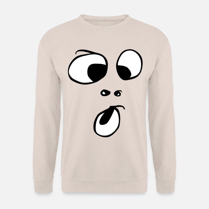 Oh! Face Ghost Ghost Halloween Comic - Unisex Sweatshirt - sand