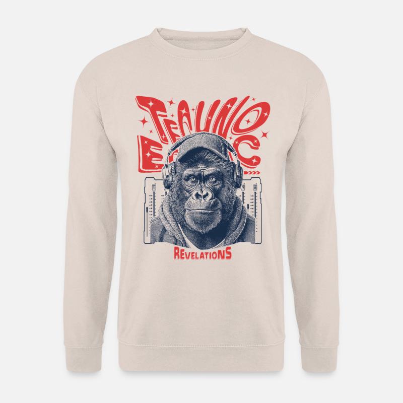 Gorilla Shirt : Des vibrations techno pour les fêtards - Sweat-shirt Unisexe - sable