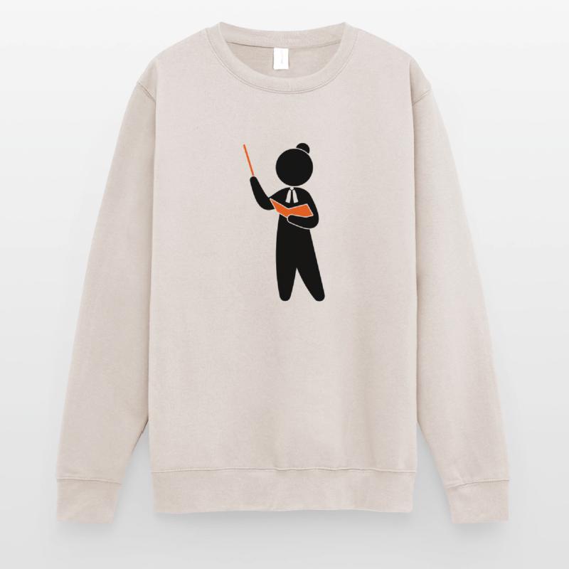 Ein Lehrer oder Professor schult sein Publikum Unisex Pullover