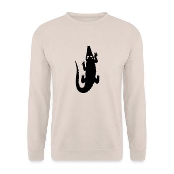 crocodile - Unisex Sweatshirt - sand - Front - Alina (178cm) & Michal (187cm)
