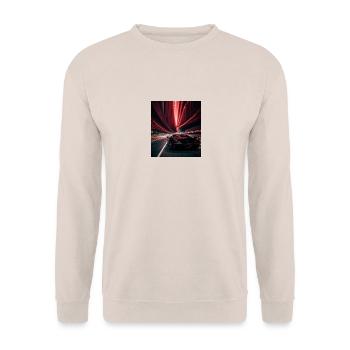 Rotes Sportauto - Unisex Pullover - Sand - Vorne - Alina (178cm) & Michal (187cm)