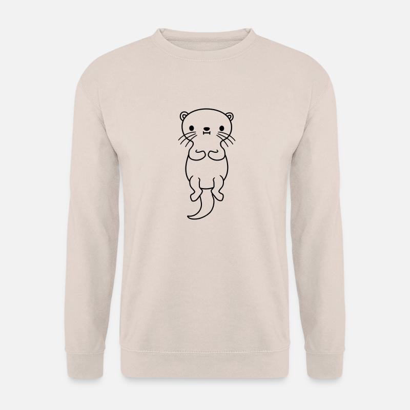 marder netter schwimmender otter - Unisex Pullover - Sand