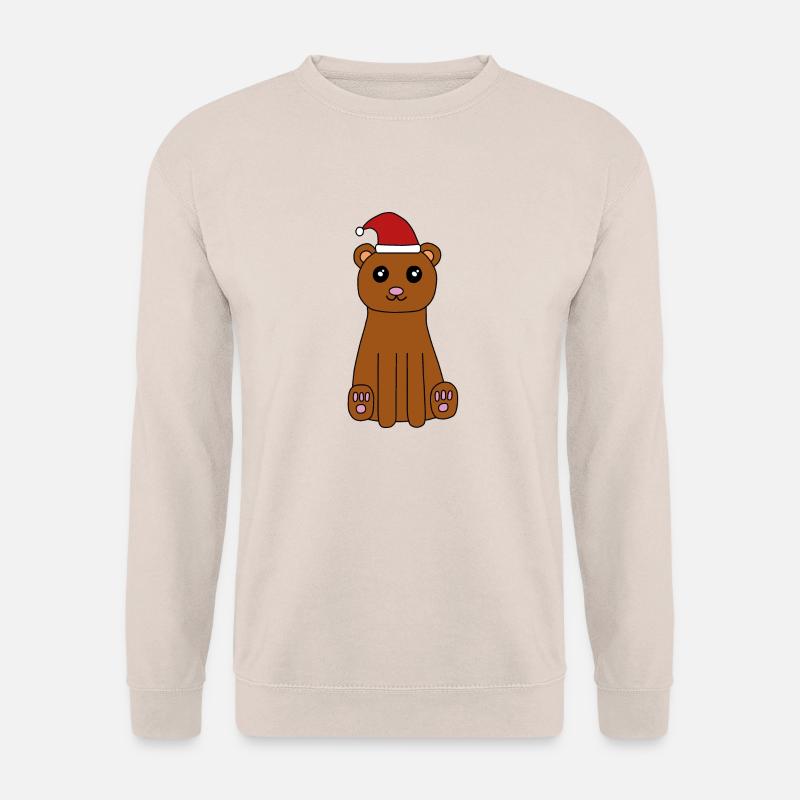 Bär feiert Weihnachten - Unisex Pullover - Sand