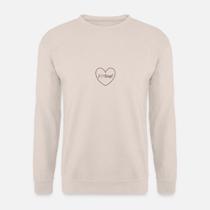 Ich liebe Texel - kleines Herz - Unisex Pullover - Sand