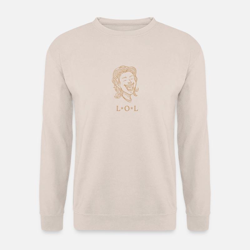 Lachende Frau – LOL gold - Unisex Pullover - Sand