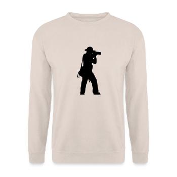 fotograf - Unisex Pullover - Sand - Vorne - Alina (178cm) & Michal (187cm)