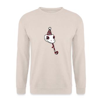 tête fete anniversaire cadeau serpent ges - Sweat-shirt Unisexe - sable - Devant - Alina (178cm) & Michal (187cm)