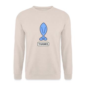 Thanks - Unisex Pullover - Sand - Vorne - Alina (178cm) & Michal (187cm)