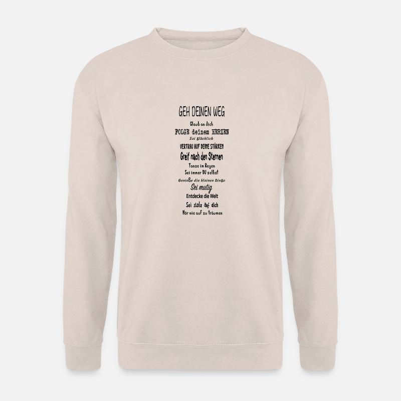 gehe deinen weg - Unisex Pullover - Sand