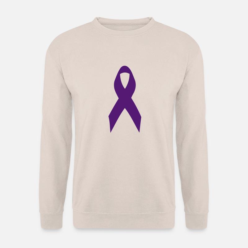 lila schleife - Epilepsie - Unisex Pullover - Sand