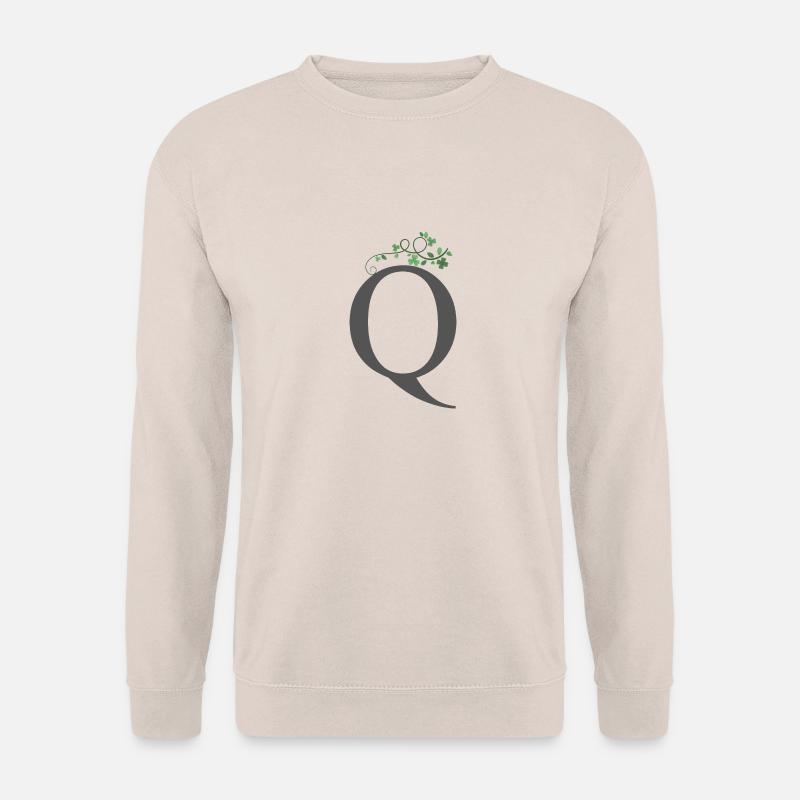 Q mit Kleeblätter - Unisex Pullover - Sand