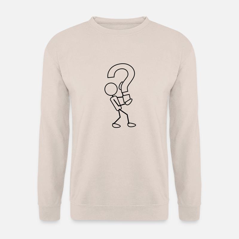 greyman_with_a_big_query_1c - Unisex Pullover - Sand