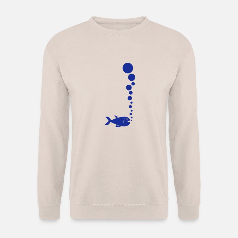 Fish And Bubbles - Unisex Pullover - Sand
