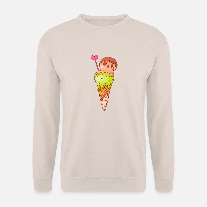Crème glacée, crème glacée, crème glacée, crème glacée, boule, crème glacée, sundae - Sweat-shirt Unisexe - sable