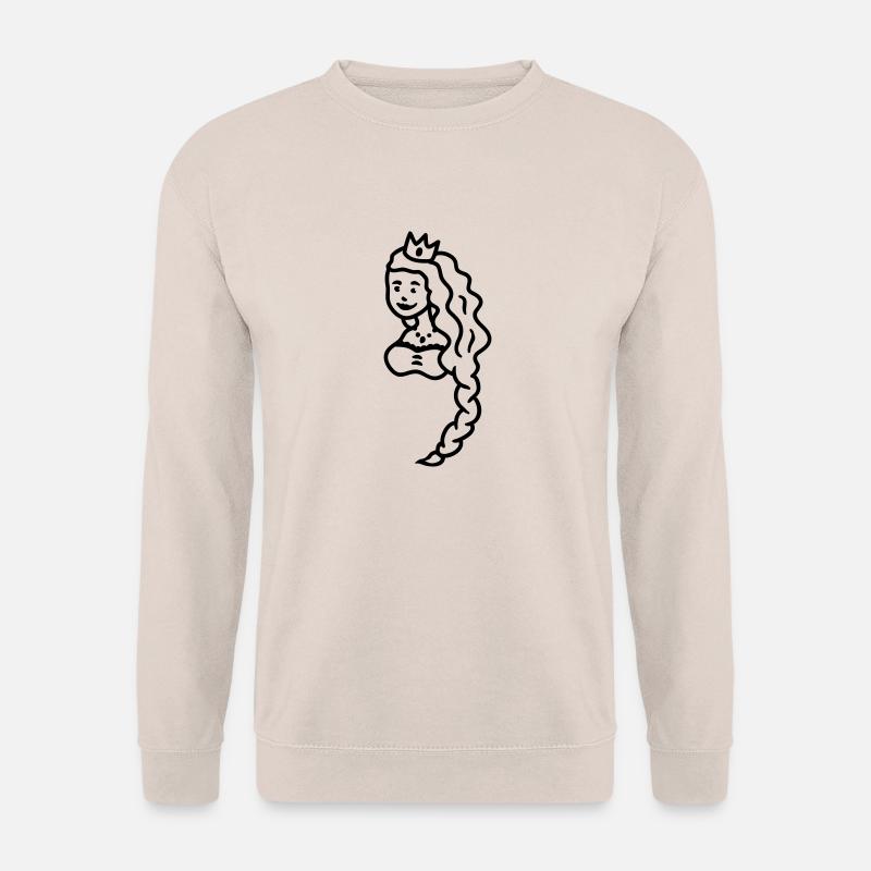 Prinzessin Haare - line - Unisex Pullover - Sand
