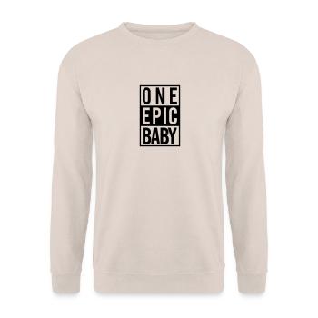 one epic baby - Unisex Sweatshirt - sand - Front - Alina (178cm) & Michal (187cm)