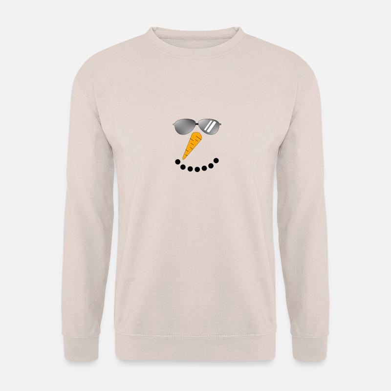 Schneemann mit Sonnenbrille - Unisex Pullover - Sand
