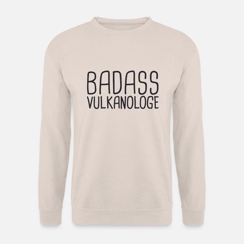 Vulkanologe Badass Vulkanologie - Unisex Pullover - Sand