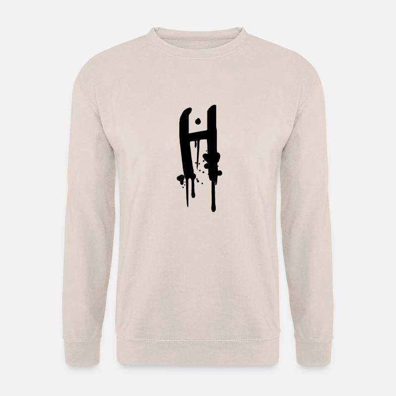 H graffiti drops Farbklex spray - Unisex Sweatshirt - sand
