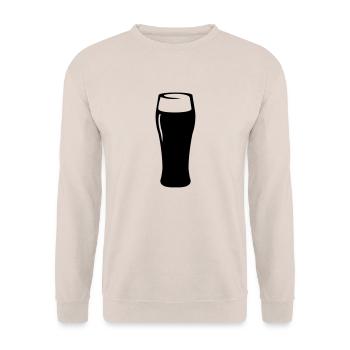 bier_glas_01 - Sweat-shirt Unisexe - sable - Devant - Alina (178cm) & Michal (187cm)