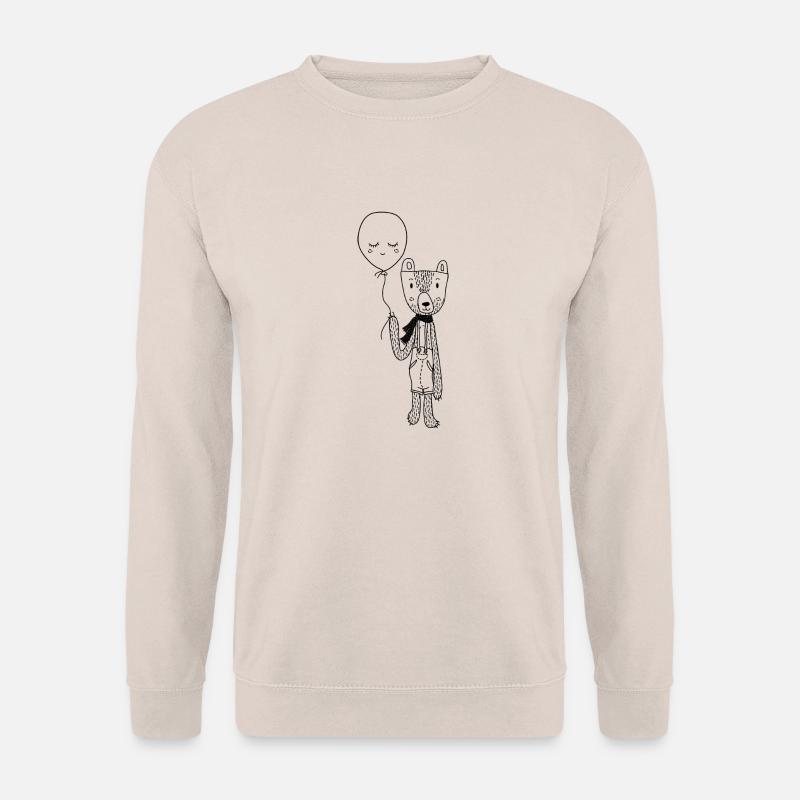Bär mit Ballon Latzhose - Unisex Pullover - Sand