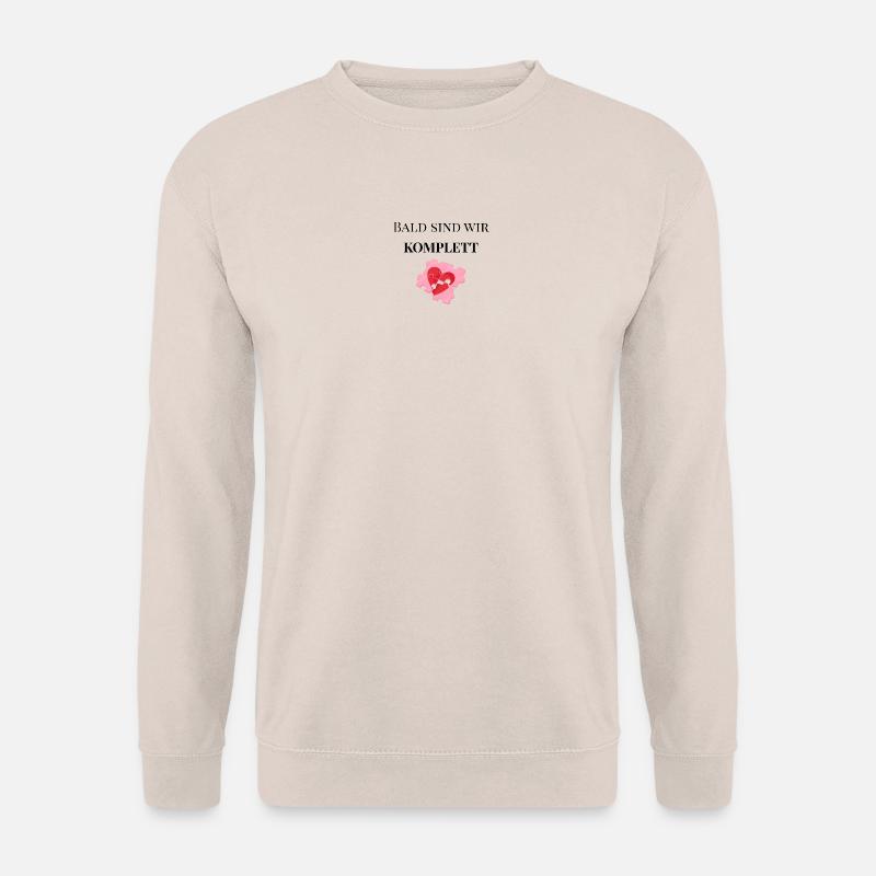 bald_sind_wir_komplett_mit_puzzle_Herz - Unisex Pullover - Sand