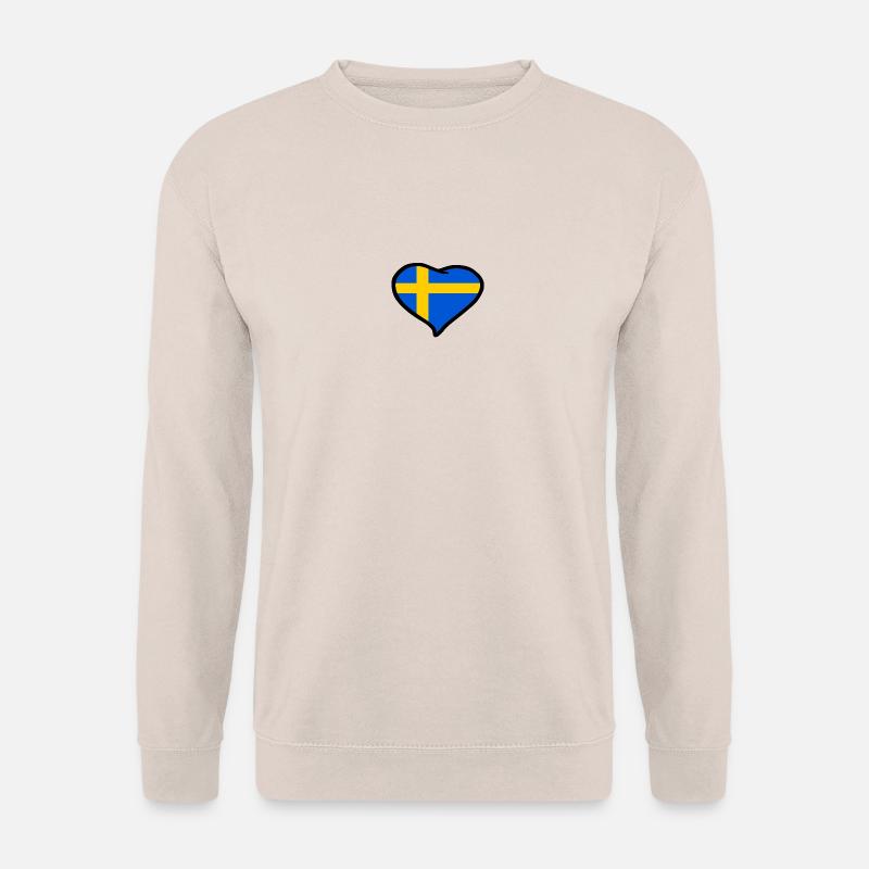 Schweden Herz Flagge - Unisex Pullover - Sand