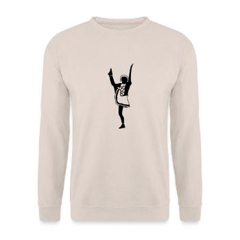 Funkenmarie - Unisex Pullover - Sand - Vorne - Alina (178cm) & Michal (187cm)