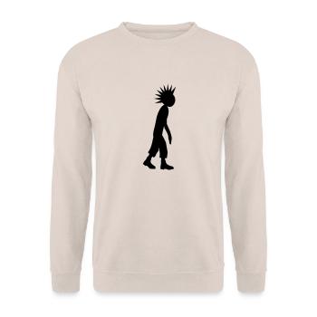 Der kleine Punker - Unisex Pullover - Sand - Vorne - Alina (178cm) & Michal (187cm)