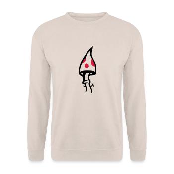 Sourire aux champignons - Sweat-shirt Unisexe - sable - Devant - Alina (178cm) & Michal (187cm)