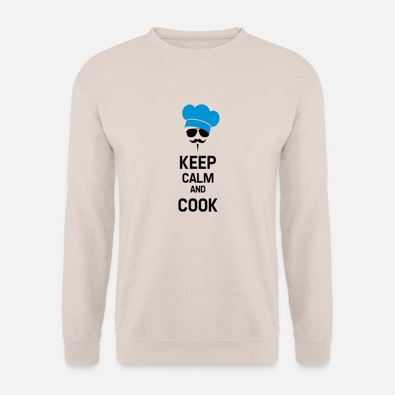 Cook with Moustache - Unisex Pullover - Sand