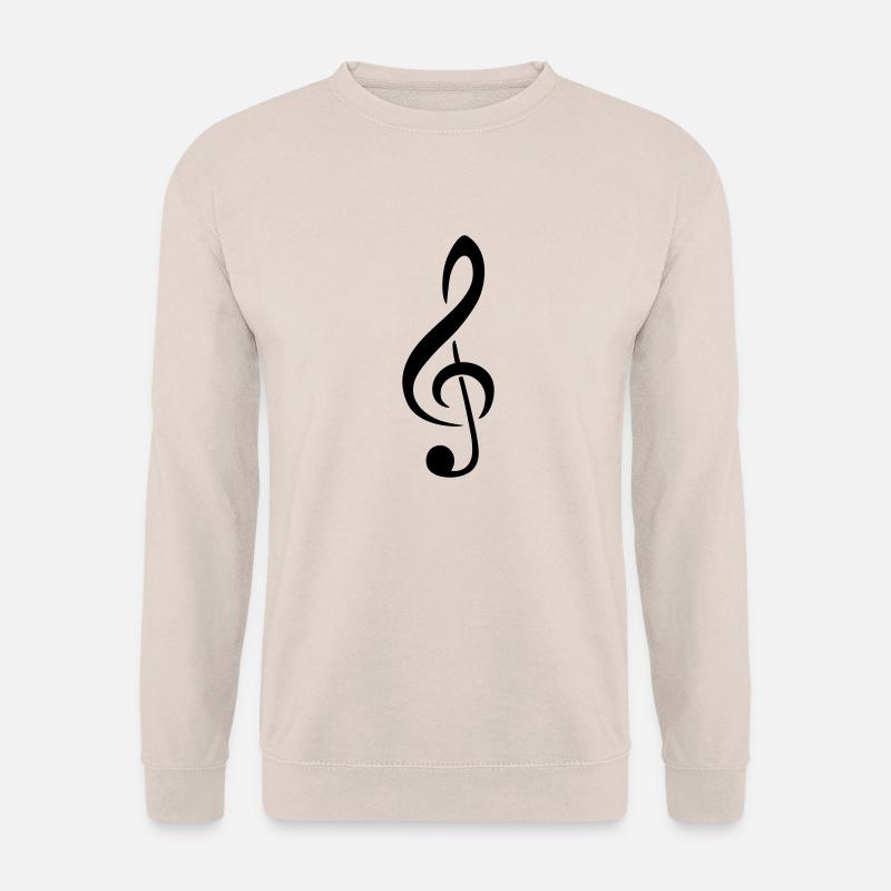 g Violinschlüssel klassische Musikpartitur - Unisex Pullover - Sand