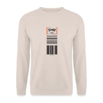 Flughafen Engadin Samedan - Unisex Pullover - Sand - Vorne - Alina (178cm) & Michal (187cm)
