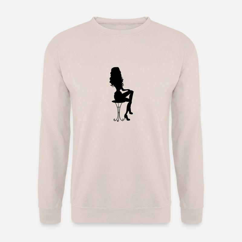 Frau auf Stuhl - Unisex Pullover - Sand