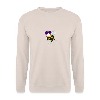 bee h - Unisex Pullover - Sand - Vorne - Alina (178cm) & Michal (187cm)