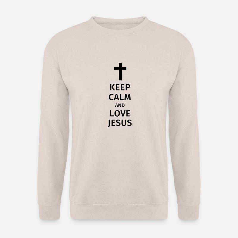 keep calm and love jesus - Unisex Pullover - Sand