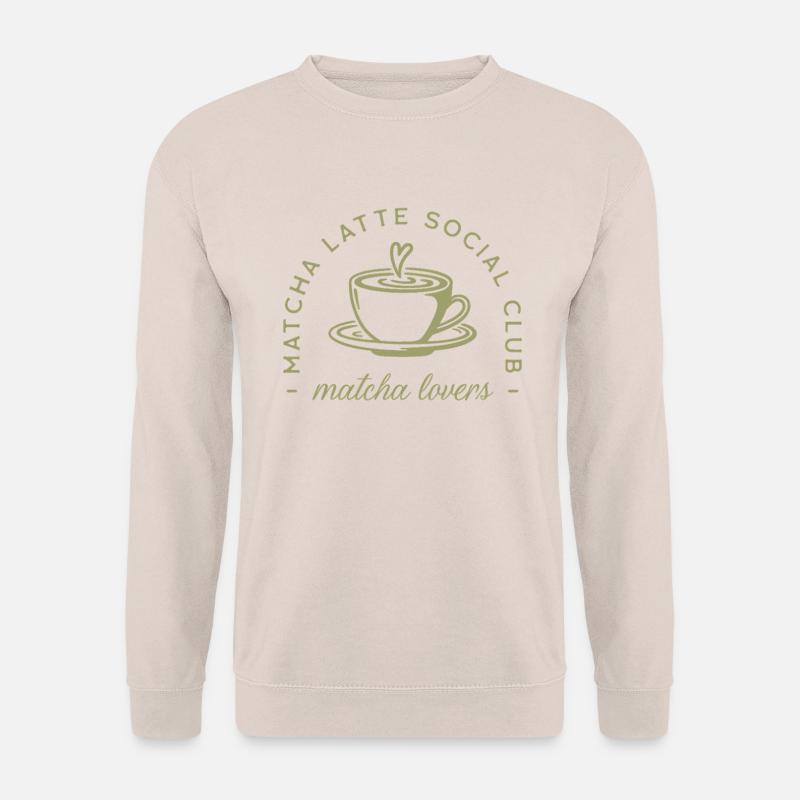 Ästhetischer grüner Matcha Latte - Unisex Pullover - Sand