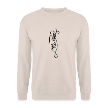 little princelogo - Unisex Pullover - Sand - Vorne - Alina (178cm) & Michal (187cm)