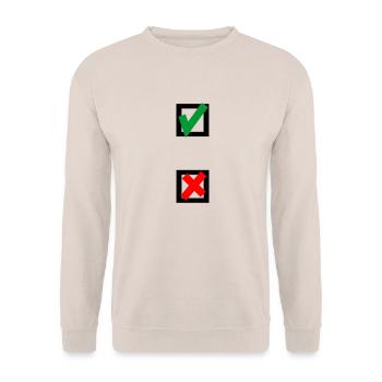 Croix, le choix, sélectionnez - Sweat-shirt Unisexe - sable - Devant - Alina (178cm) & Michal (187cm)