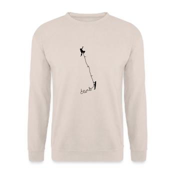Climbing 1 - Unisex Sweatshirt - sand - Front - Alina (178cm) & Michal (187cm)