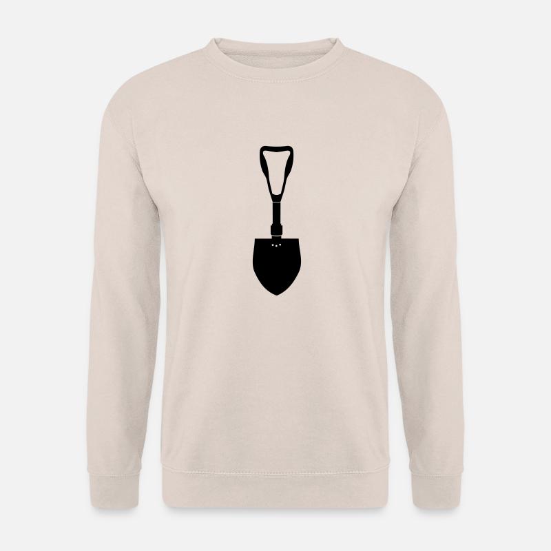 klappspaten_vec_1 de - Unisex Pullover - Sand