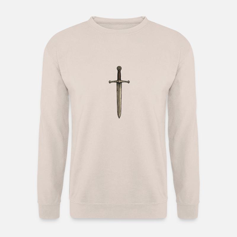 Schwert aus dem Mittelalter - Unisex Pullover - Sand
