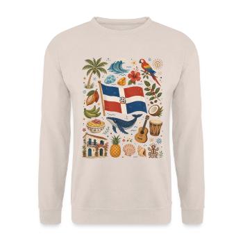 Dominican Republic | Caribbean & Rhythm - Unisex Sweatshirt - sand - Front - Alina (178cm) & Michal (187cm)