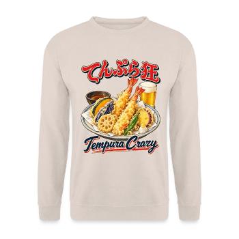 Tempura Crazy - Unisex Pullover - Sand - Vorne - Alina (178cm) & Michal (187cm)