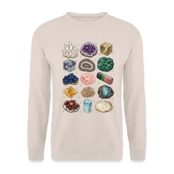 Mineralien | Kristalle & Geologie - Unisex Pullover - Sand - Vorne - Alina (178cm) & Michal (187cm)