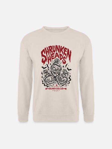 Shrunken Heads Halloween Social Club - Unisex Pullover - Sand