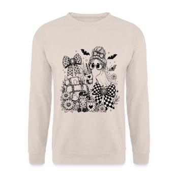 Mama Geist - Unisex Pullover - Sand - Vorne - Alina (178cm) & Michal (187cm)